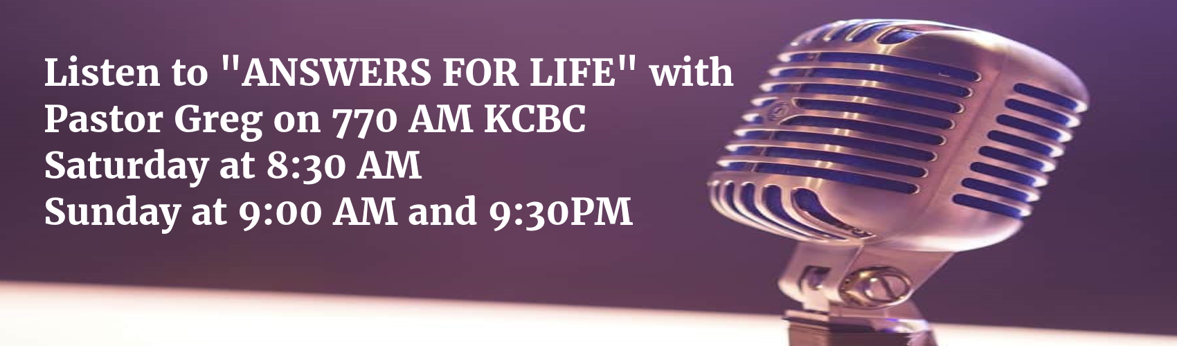 Radio Broadcast Slider Sat & Sun – Trinity Baptist Church